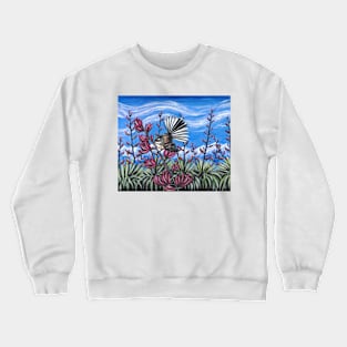 Piwakawaka Fantail by Ira Crewneck Sweatshirt